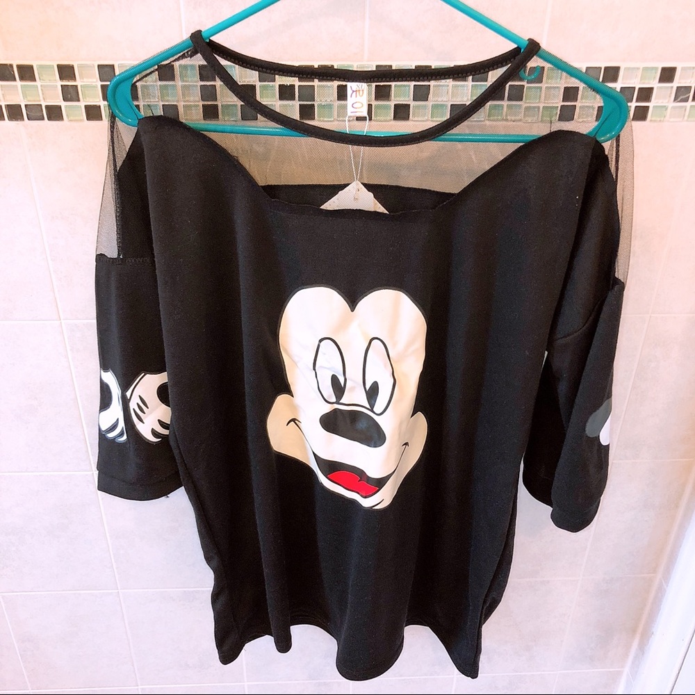 black mickey mouse top